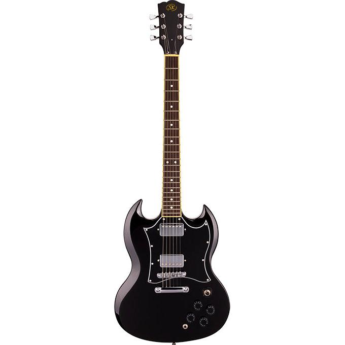 SX Black GTSE4SKB SG STYLE Electric Guitar Package