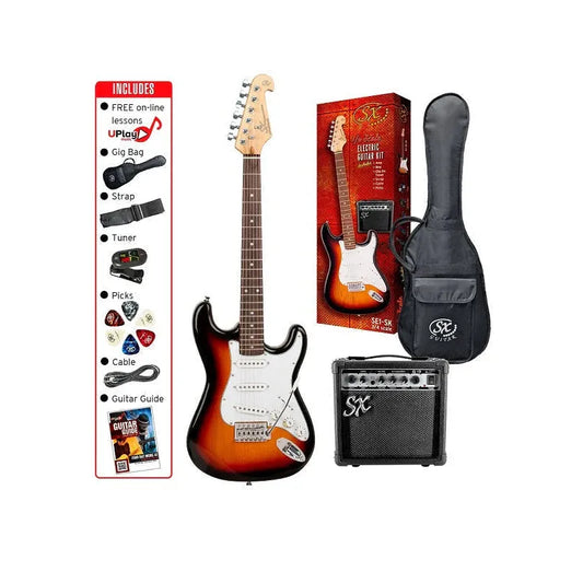 SE1SK 3/4 SIZE ELECTRIC GTR KIT 3 TONE SUNBURST