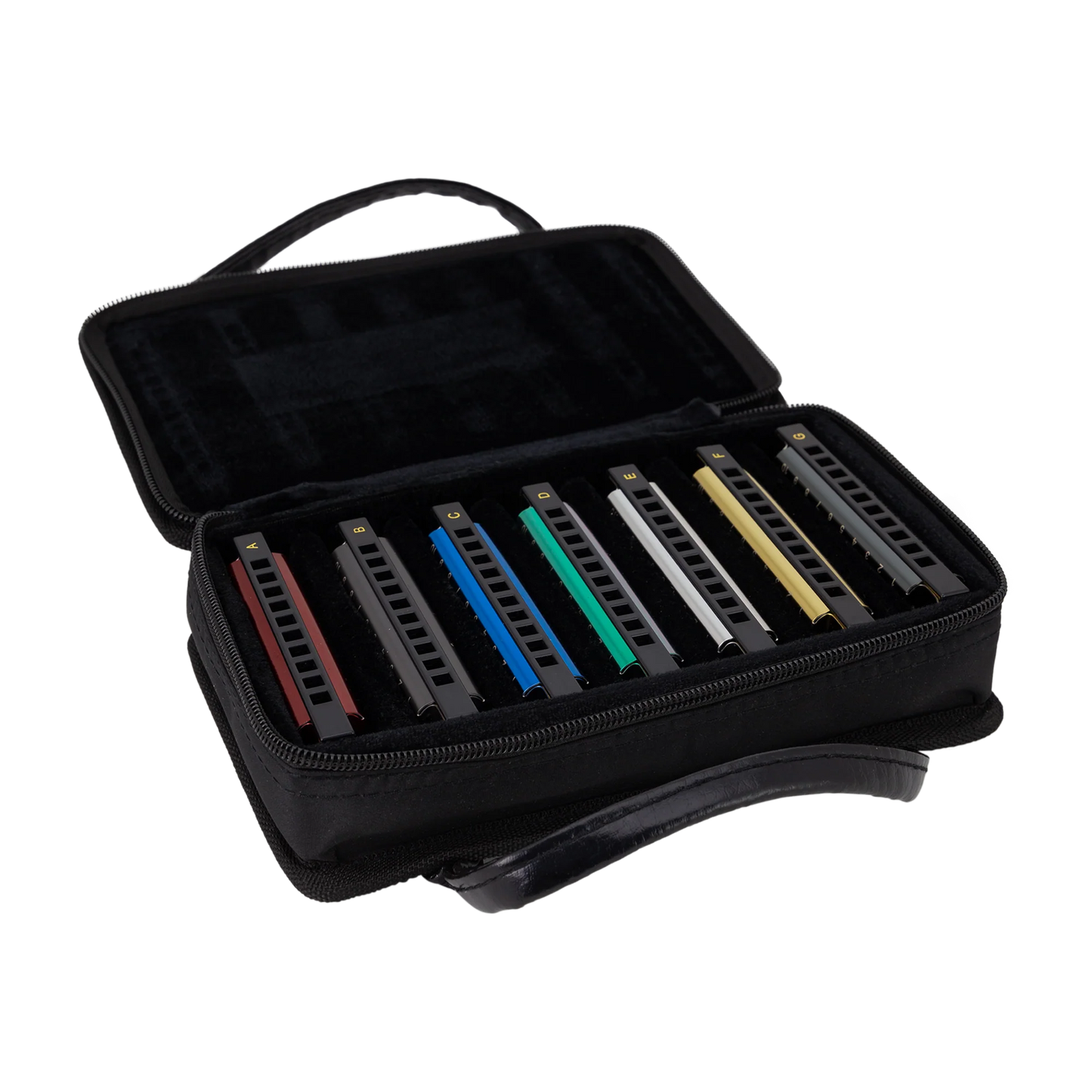 East Top Set of 7 Blues Harmonica's