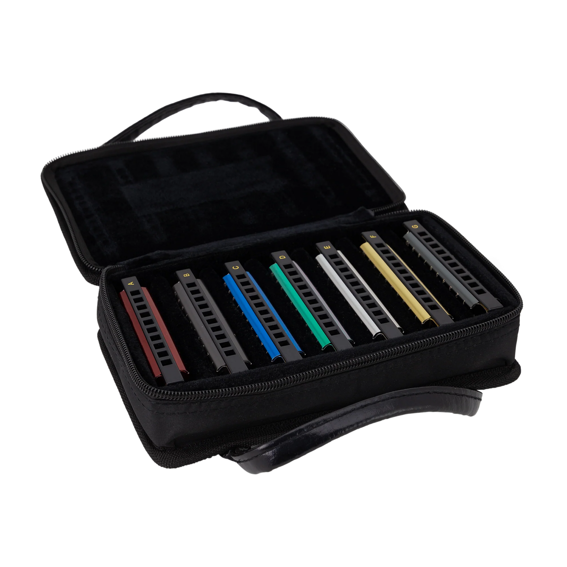 East Top Set of 7 Blues Harmonica's