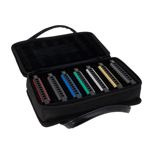 East Top Set of 7 Blues Harmonica's