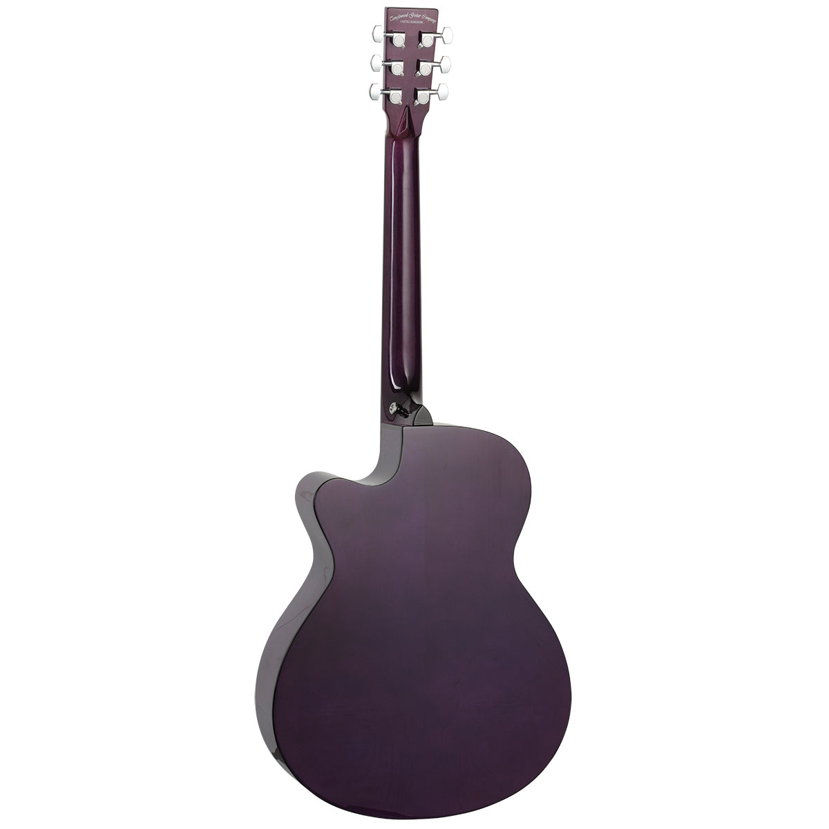 Tanglewood Azure Super Folk CE Quited Ash Top Purple