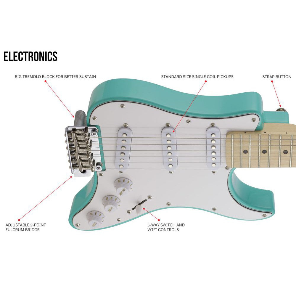 Traveler Guitar Travelcaster Deluxe Surf Green