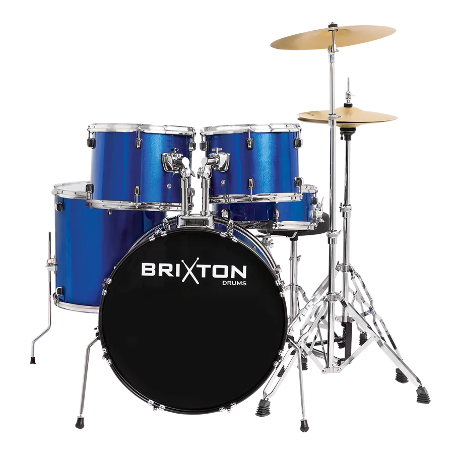 Brixton UBX25BL 22" 5 Piece Drum Kit Package