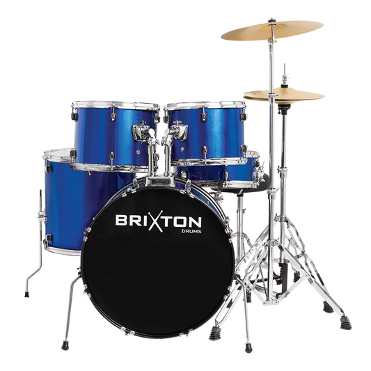 Brixton UBX25BL 22" 5 Piece Drum Kit Package