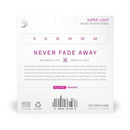 D'Addario XSE0942 Nickel Coated Electric Guitar Strings