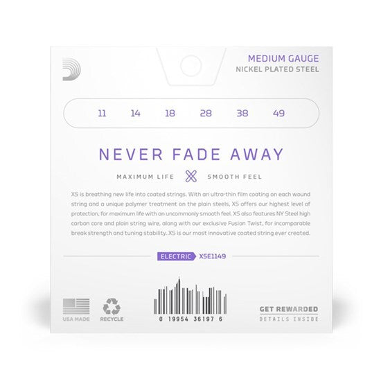 D'Addario XSE1149 Nickel Coated Electric Guitar Strings