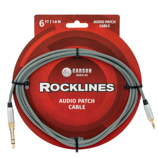 Carson Rocklines 6 Foot Stereo Cable w/ Adaptor