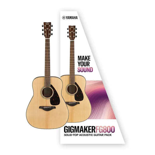 YAMAHA GIGMAKERFG800 SOLID-TOP ACOUSTIC GUITAR PACK GLOSS