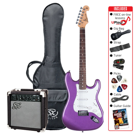 SX Electric guitar pack (Metallic Purple)