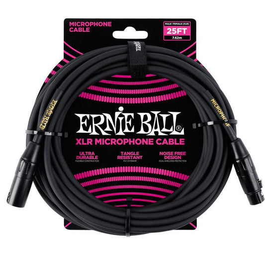Ernie Ball 25' Microphone Cable Male/Female XLR