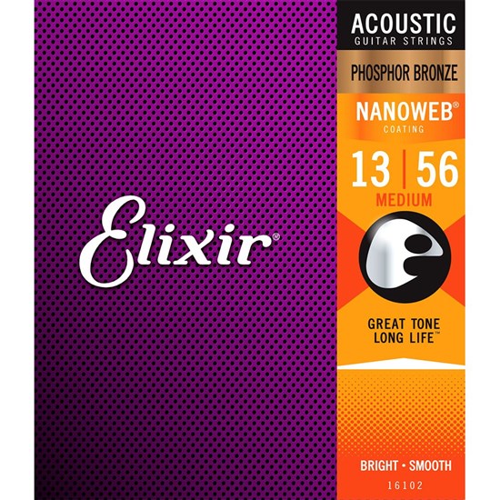 Elixir - Acoustic Phosphor Bronze Nanoweb Medium 13-56