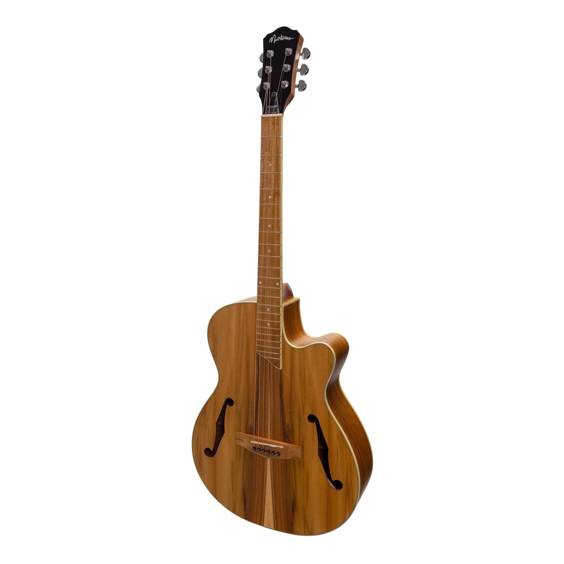 Martinez Jazz Hybrid Guitar Small Body - Jati-Teak