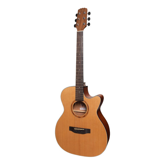 Martinez 'Natural Series' Folk Cutaway Acoustic Guitar - Cedar