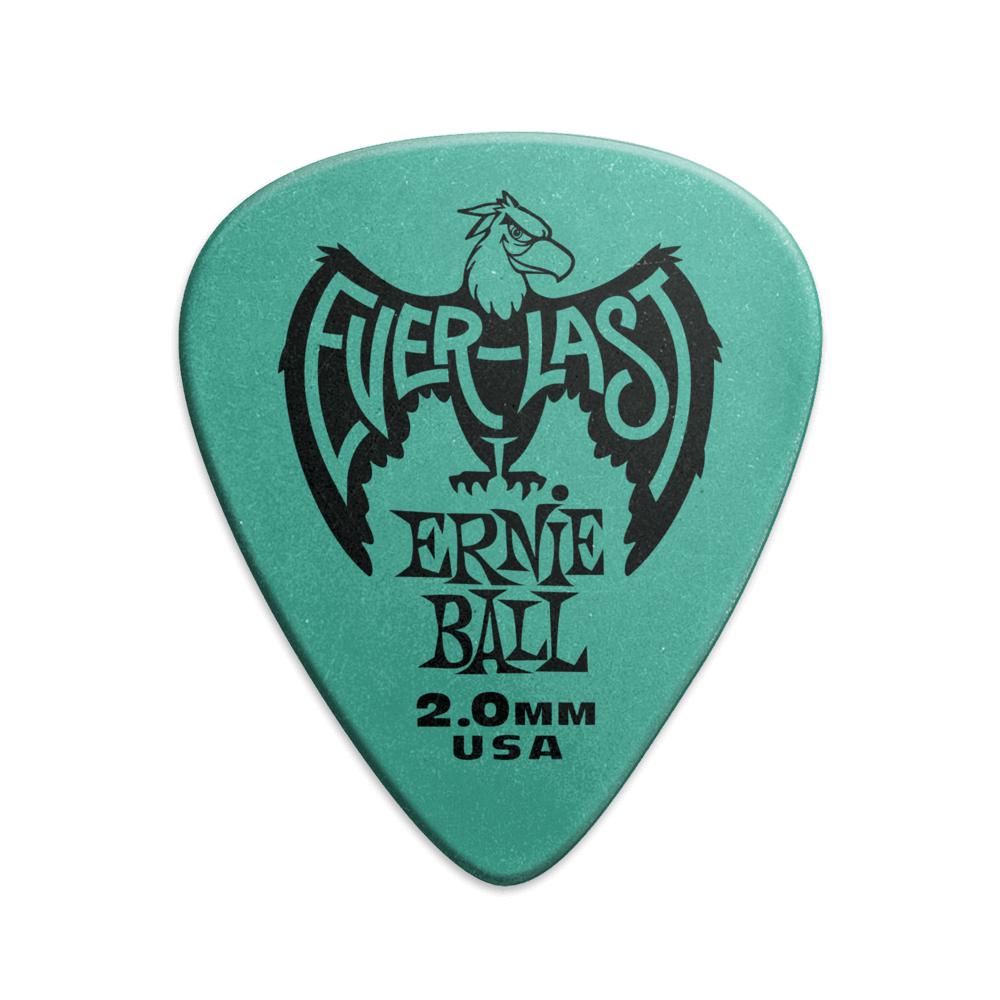 Ernie Ball Everlast Picks - 12 Pack Teal 2.0MM