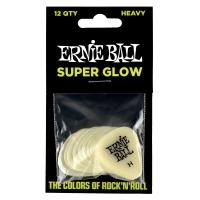 Ernie Ball Super Glow Cellulose Acetate Picks 12 Pack - Heavy