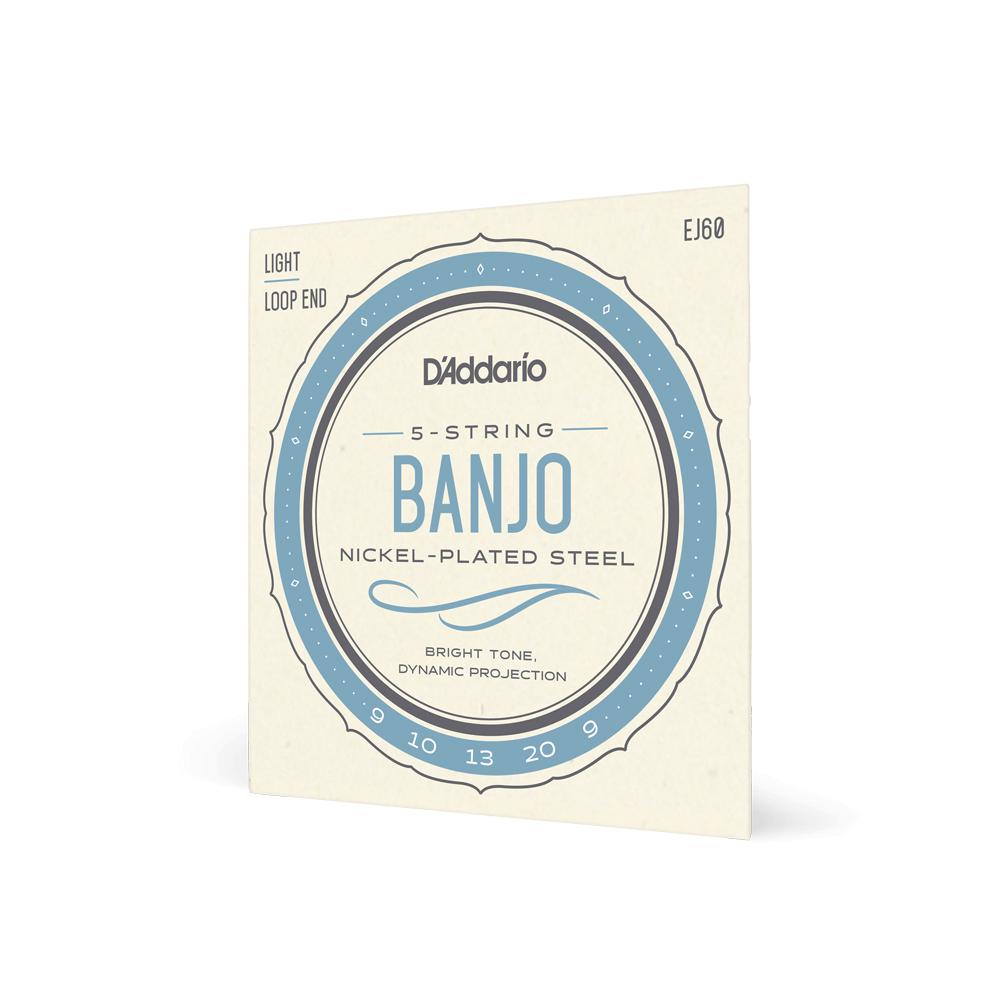 D'Addario - EJ60 Banjo Set Nickle Plated Steel Light 09/20