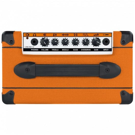 Orange Crush 12 Combo Guitar Amp, Top View, Controls, Input, Handle