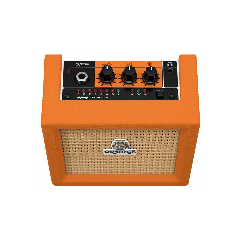 Orange Crush Mini Combo Guitar Amp, Top View, Input, Controls