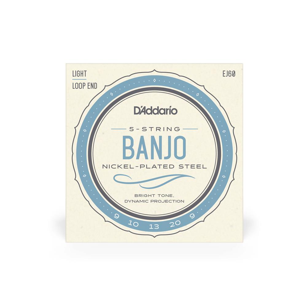 D'Addario - EJ60 Banjo Set Nickle Plated Steel Light 09/20